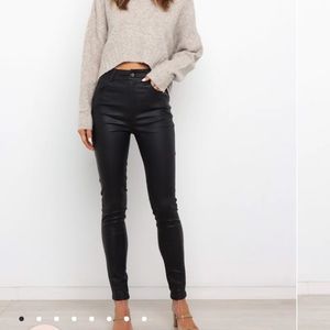 Faux leather leggings